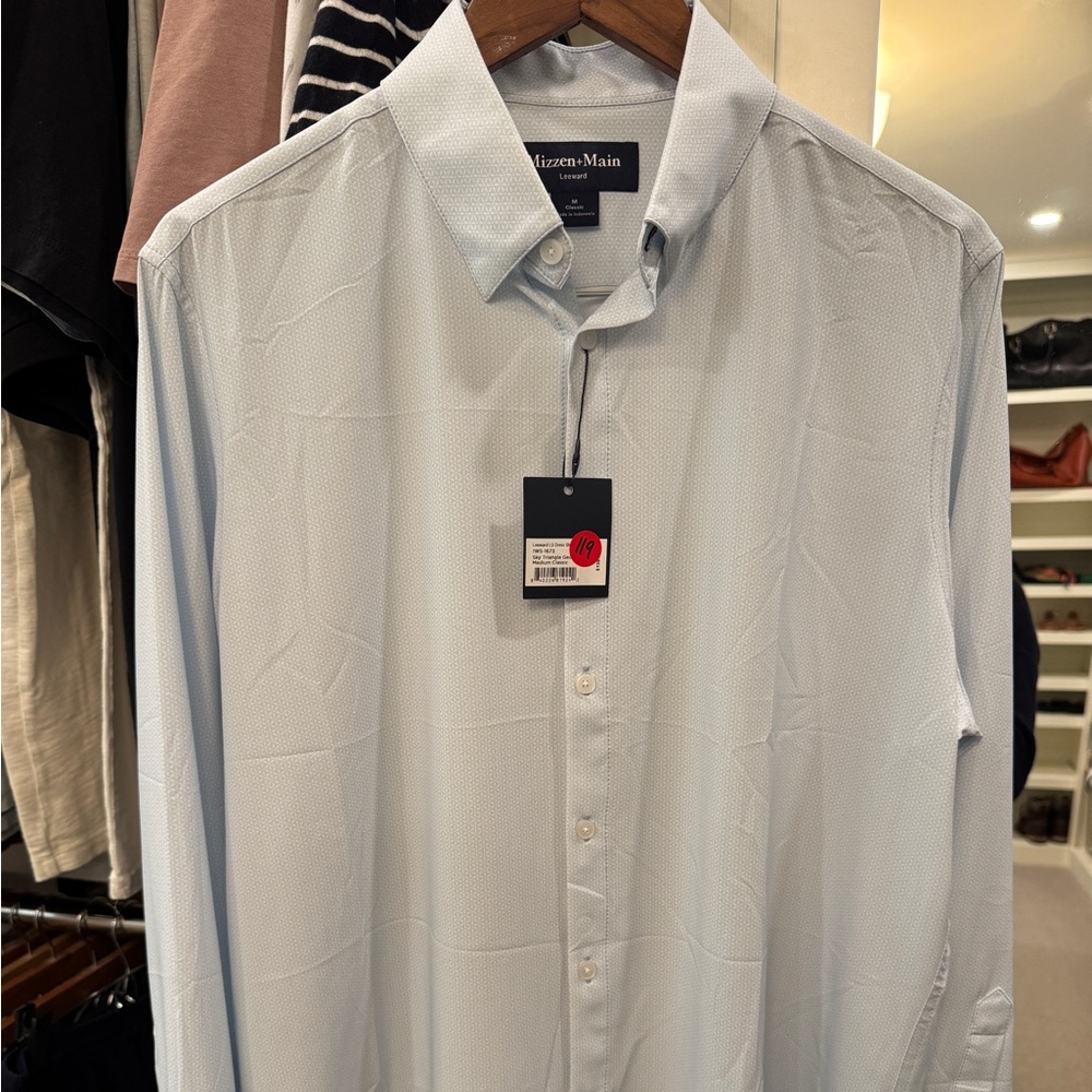 Mizzen+Main Sky Blue Dress Shirt